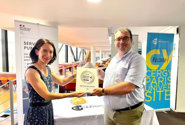 Label "Services publics +" pour le réseau des bibliothèques de CY Cergy Paris Université