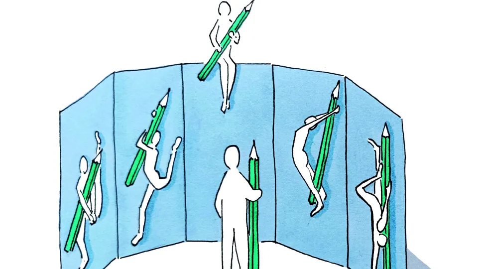 Illustration des écritures créatives